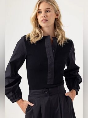 Women’s SUNDAYS black long sleeve Gwen top- Size small